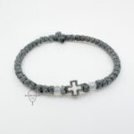 Комбоскини серые с белым крестом с серой обводкой и белыми вставками