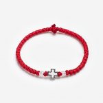 Комбоскини красные с белым крестом с серой обводкой и белыми вставками