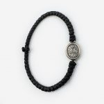 Комбоскини серебро чёрные Иверская Богородица в овале