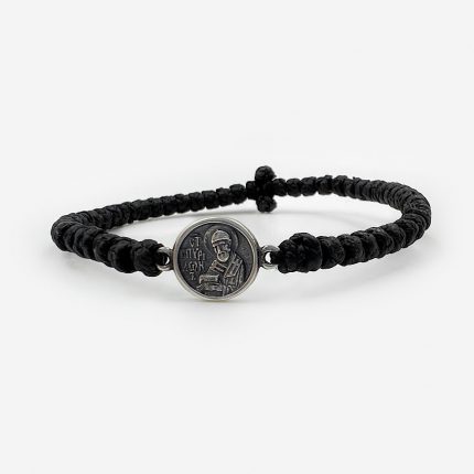 Комбоскини серебро чёрные Святитель Спиридон в круге