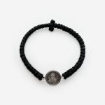 Комбоскини серебро чёрные Святитель Спиридон в круге с точками