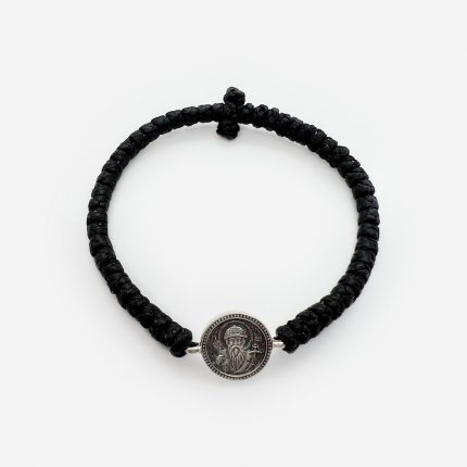 Комбоскини серебро чёрные Святитель Спиридон в круге с точками