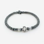 Комбоскини серые с белым крестом с серой обводкой и белыми вставками