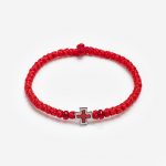 Комбоскини ярко-красные с крестом с чёрной обводкой и красными вставками