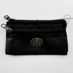 Кошелек черный/коричневый эко-кожа (Хризма) 10х6 см