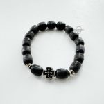 Православный браслет из ладанного дерева (черный)