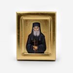 Икона ручной работы "Святой Паисий Святогорец". Поталь (позолота) наносится вручную