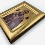 Икона ручной работы "Святой Николай". Поталь (позолота) наносится вручную — изображение 2