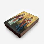 Икона «Святые Николай Чудотворец и Спиридон Тримифунтский» на дереве — изображение 3