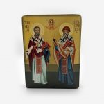 Икона «Святые Николай Чудотворец и Спиридон Тримифунтский» на дереве