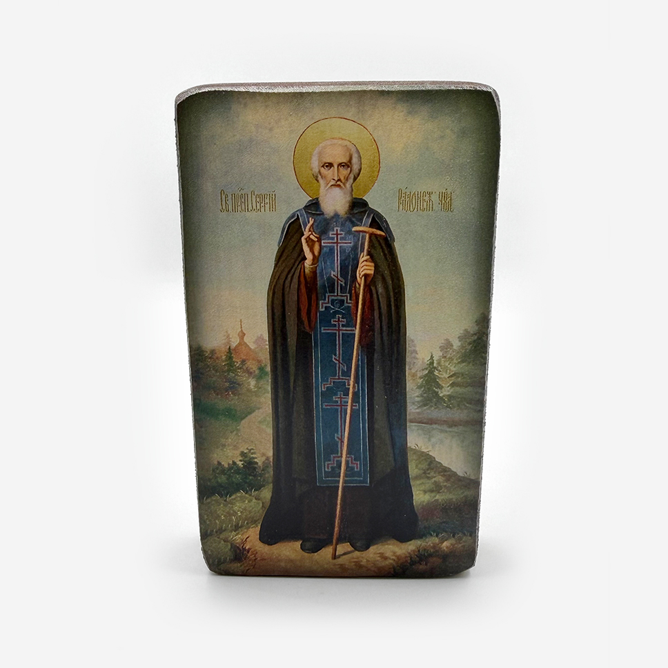 Сергий-Радонежский-3 Икона «Святой Сергий Радонежский» на дереве — изображение 1