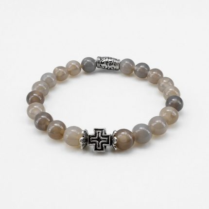 Браслет «Агат светло-коричневый»