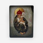 Икона «Святой Спиридон Тримифунтский с овечками» на дереве