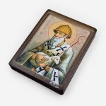 Икона «Святой Спиридон Тримифунтский с овечкой» на дереве — изображение 2