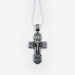 Крест нательный «Распятие с молитвой» на цепочке