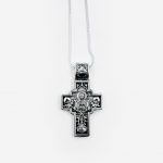 Крест нательный «Спаситель и Богородица» на цепочке — изображение 2