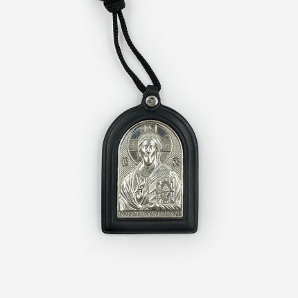 Подвеска автомобильная «Иисус Христос» из натуральной кожи с серебрением