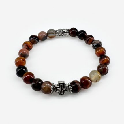 Браслет «Агат темно-коричневый»