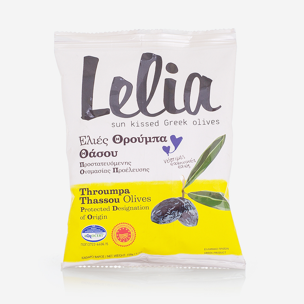 Оливки-с-косточкой-вяленые-(Трубес)-в-оливковом-масле-с-о.-Тассос-LELIA-170г Оливки с косточкой вяленые (Трубес) в оливковом масле с о. Тассос LELIA 170г — изображение 1